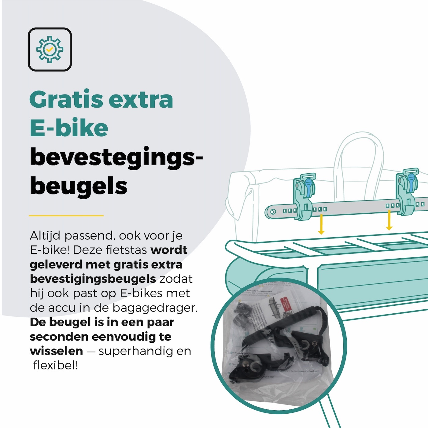 Voltano City Enkele Fietstas Rugzak E-bike - Ice Blauw - Codeslot - Laptopvak - Waterdicht