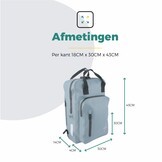 Voltano City Enkele Fietstas Rugzak E-bike - Ice Blauw - Codeslot - Laptopvak - Waterdicht