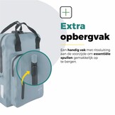 Voltano City Enkele Fietstas Rugzak E-bike - Ice Blauw - Codeslot - Laptopvak - Waterdicht