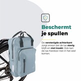 Voltano City Enkele Fietstas Rugzak E-bike - Ice Blauw - Codeslot - Laptopvak - Waterdicht
