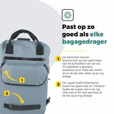 Voltano City Enkele Fietstas Rugzak E-bike - Ice Blauw - Codeslot - Laptopvak - Waterdicht