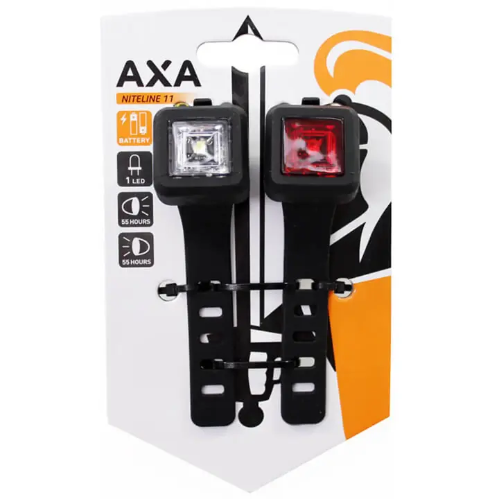 Axa Niteline 11 Fietsverlichtingsset - LED Fietsverlichting - Batterij