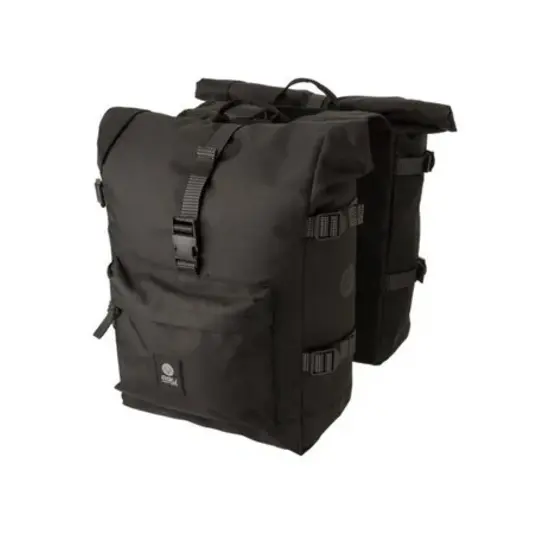 Agu H2O Urban - Dubbele Fietstas Rolltop - Zwart - 28 Liter