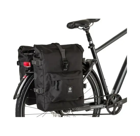 Agu H2O Urban - Dubbele Fietstas Rolltop - Zwart - 28 Liter