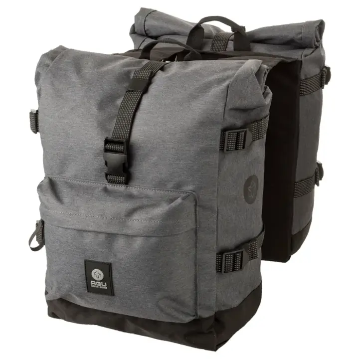 Agu H2O Urban - Dubbele Fietstas Rolltop - Grijs - 28 Liter