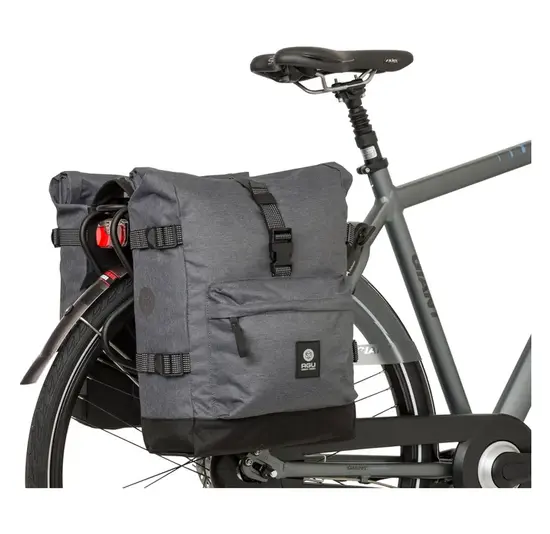 Agu H2O Urban - Dubbele Fietstas Rolltop - Grijs - 28 Liter