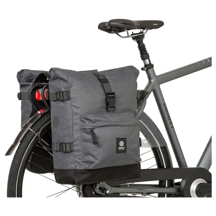 Agu H2O Urban - Dubbele Fietstas Rolltop - Grijs - 28 Liter