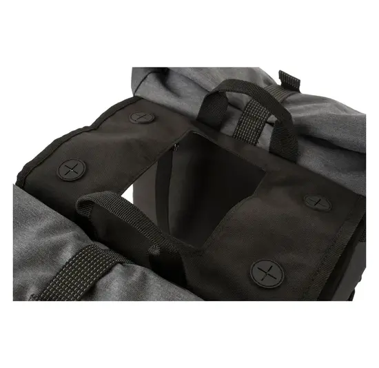 Agu H2O Urban - Dubbele Fietstas Rolltop - Grijs - 28 Liter