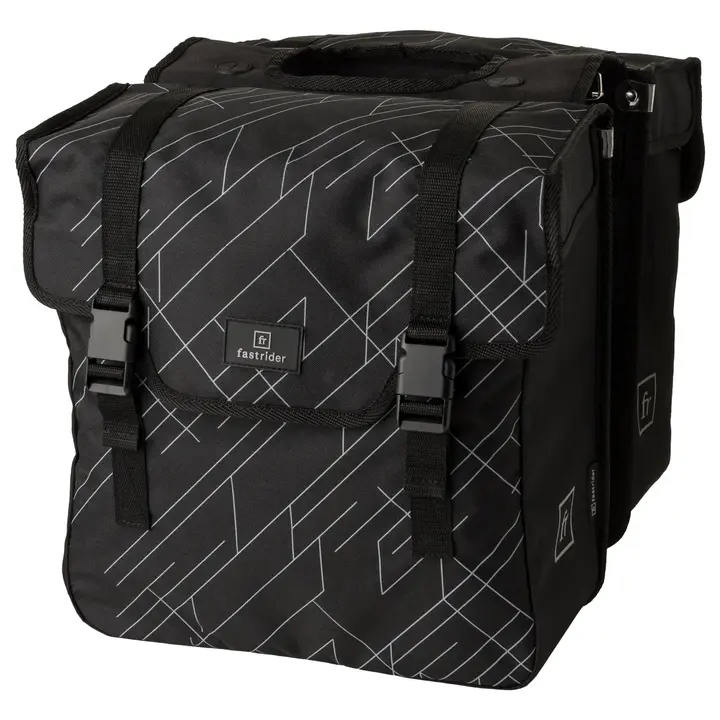Fastrider Dex - Dubbele Fietstas - Zwart - 36 Liter