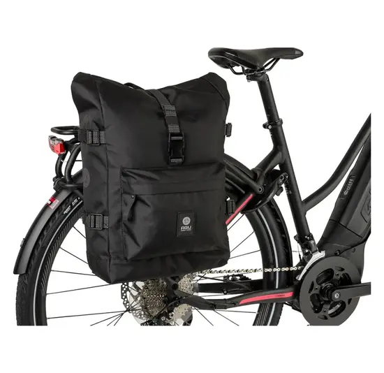 Agu H2O Urban - Enkele Fietstas Rolltop - Zwart - 14 Liter