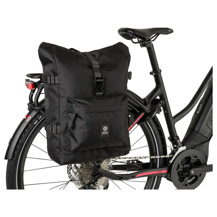 Agu H2O Urban - Enkele Fietstas Rolltop - Zwart - 14 Liter