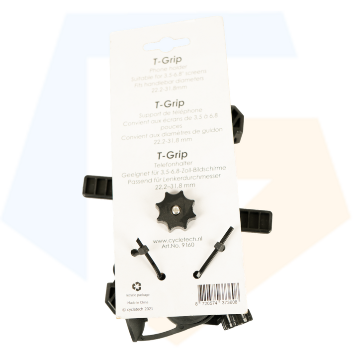 Falkx T-Grip Telefoonhouder - Zwart - Universeel - Tot 6.8 inch