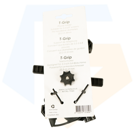 Falkx T-Grip Telefoonhouder - Zwart - Universeel - Tot 6.8 inch