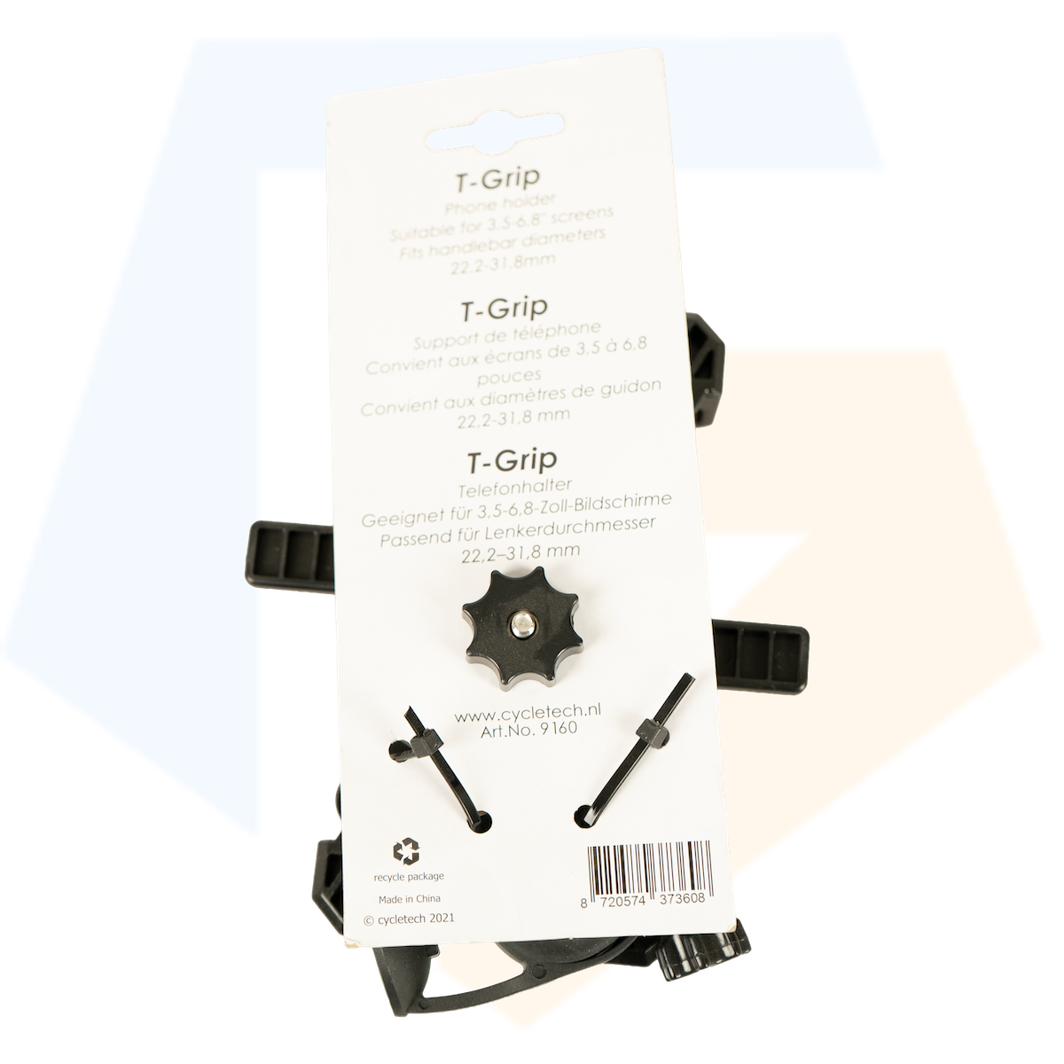 Falkx T-Grip Telefoonhouder - Zwart - Universeel - Tot 6.8 inch