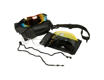 Voltano Fietsbril - Zwart / Rood - Incl. 5 Gratis Lenzen En Meer