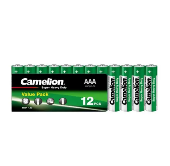 Camelion Zink-Carbon AAA Batterijen - Long Life - 12 Stuks