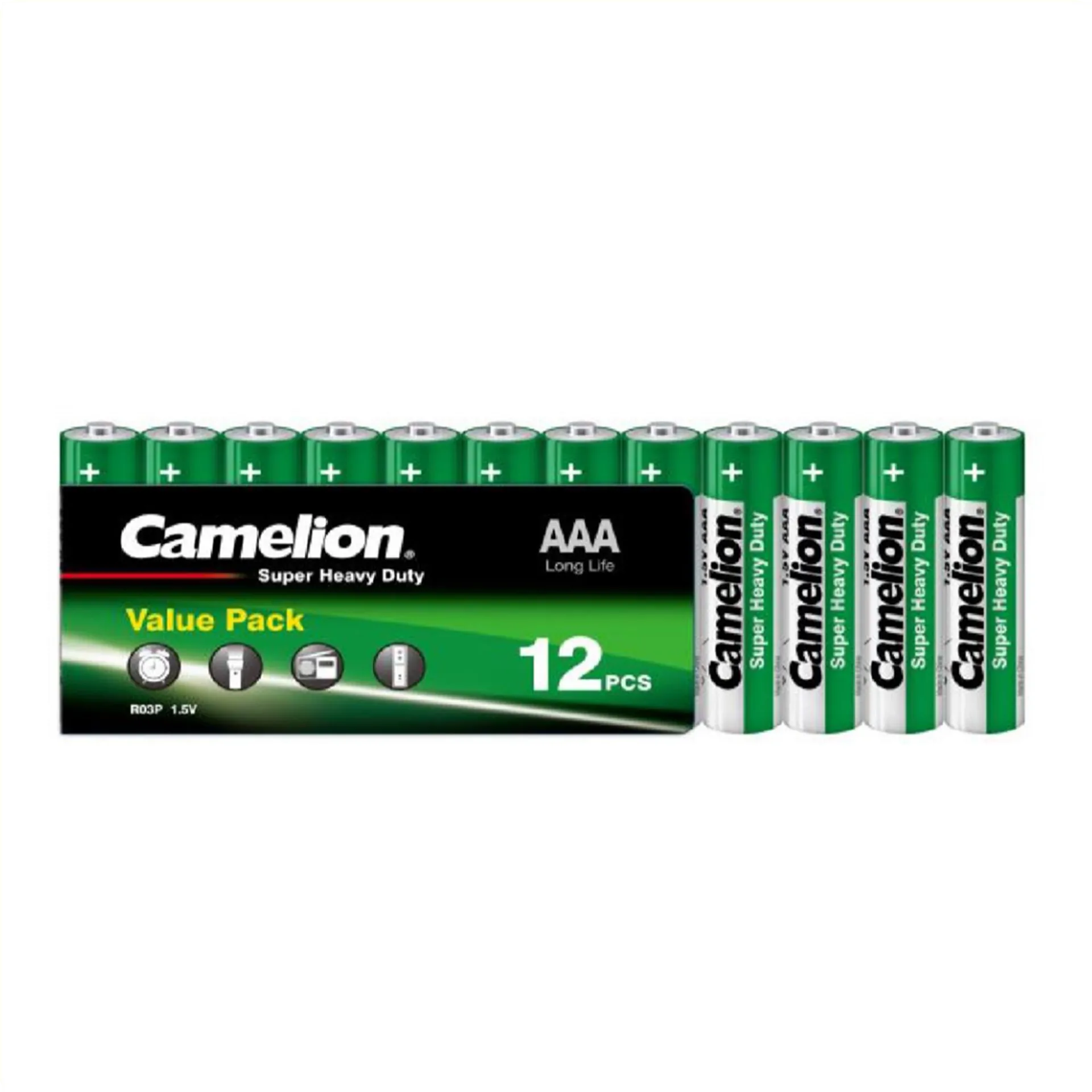 Camelion Zink-Carbon AAA Batterijen - Long Life - 12 Stuks