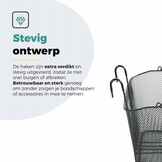 Voltano Stalen Fietsmand 22 Liter - Zwart Met Handvat - Anti Kras Haken