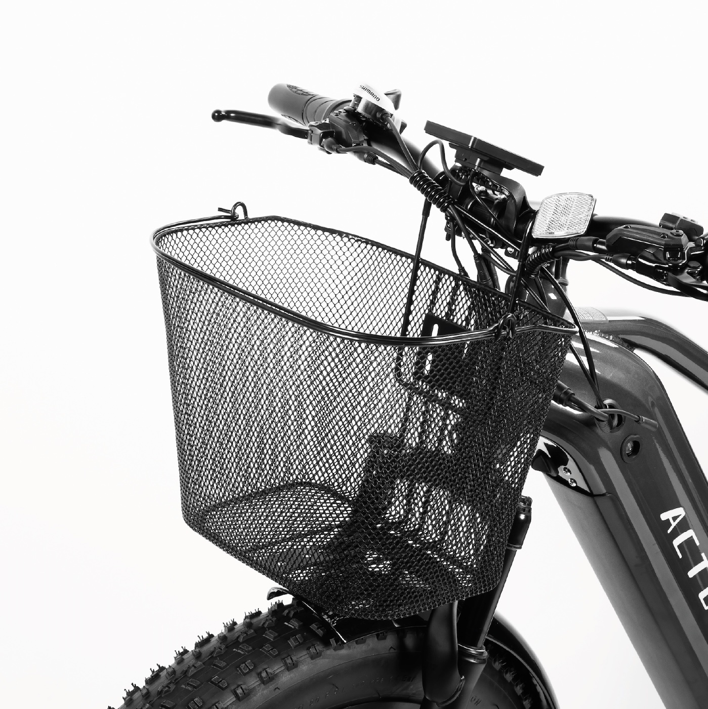 Voltano Stalen Fietsmand 22 Liter - Zwart Met Handvat - Anti Kras Haken