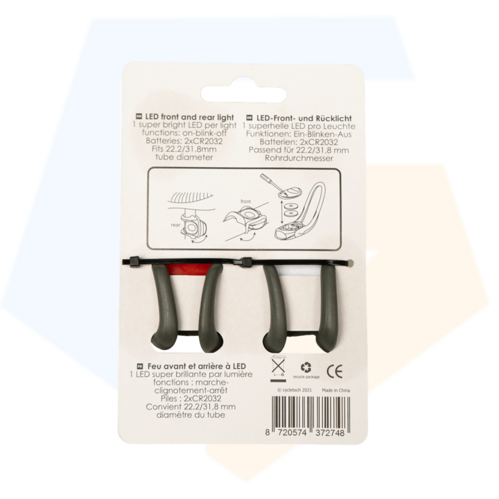 Falkx Fietsverlichting LED Frogg Eye - Incl. Batterijen