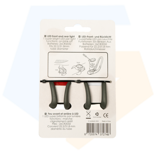 Falkx Fietsverlichting LED Frogg Eye - Incl. Batterijen