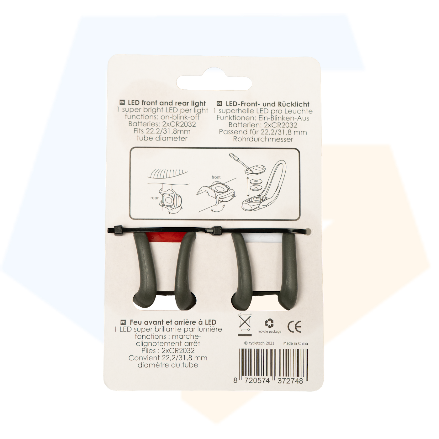 Falkx Fietsverlichting LED Frogg Eye - Incl. Batterijen