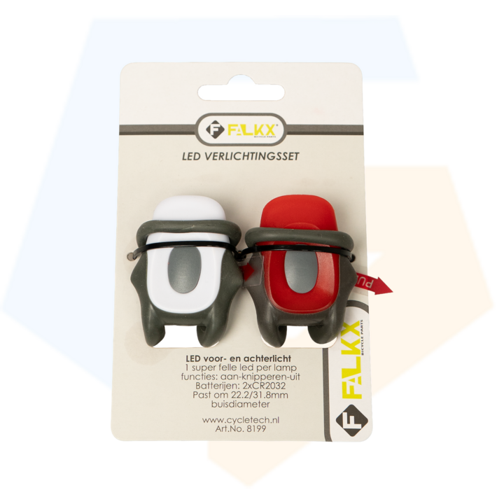 Falkx Fietsverlichting LED Frogg Eye - Incl. Batterijen