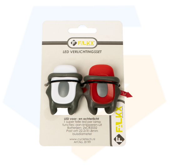 Falkx Fietsverlichting LED Frogg Eye - Incl. Batterijen