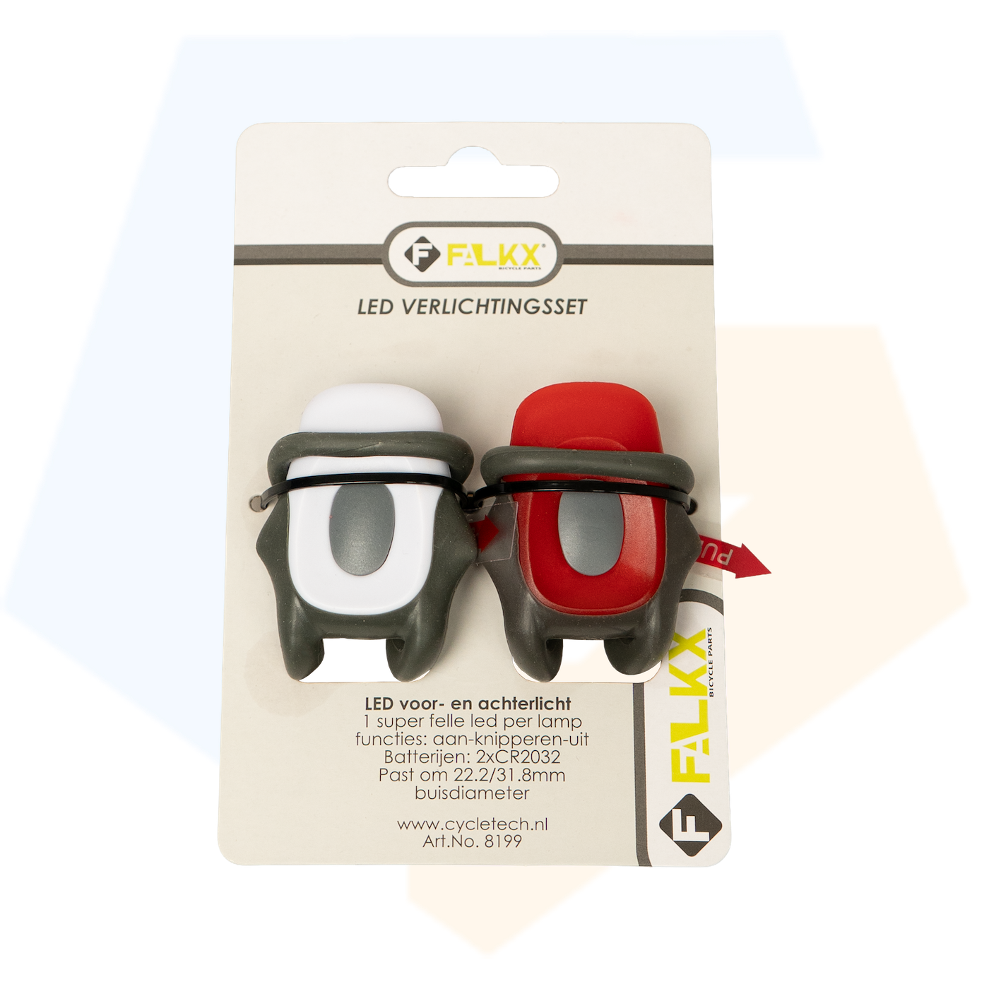 Falkx Fietsverlichting LED Frogg Eye - Incl. Batterijen