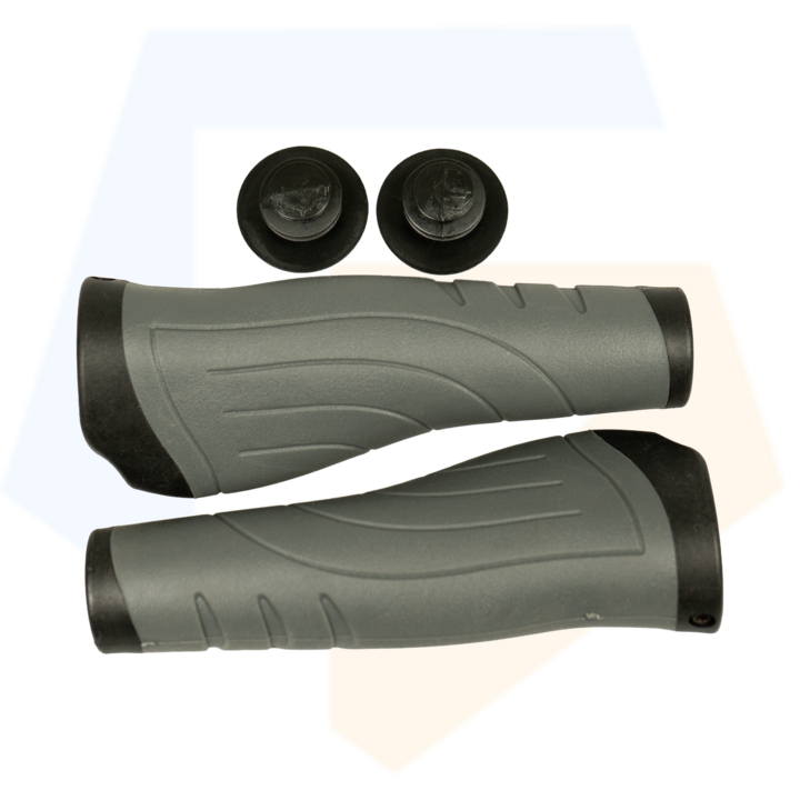 Falkx Silber Gripp Fietshandvatten - Ergonomische Handvatten - Zwart / Grijs