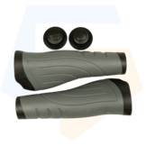 Falkx Silber Gripp Fietshandvatten - Ergonomische Handvatten - Zwart / Grijs