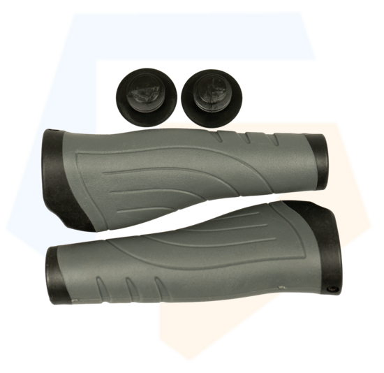 Falkx Silber Gripp Fietshandvatten - Ergonomische Handvatten - Zwart / Grijs