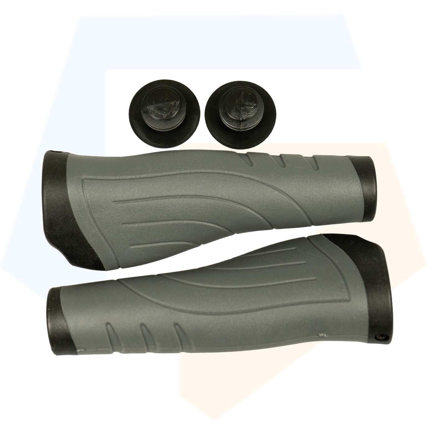 Falkx Silber Gripp Fietshandvatten - Ergonomische Handvatten - Zwart / Grijs