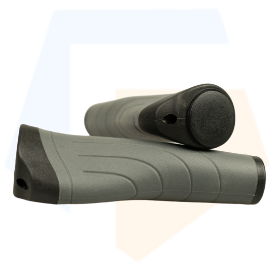 Falkx Silber Gripp Fietshandvatten - Ergonomische Handvatten - Zwart / Grijs