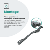 Voltano Enkele Fietsstandaard Verstelbaar - 24'' t/m 28'' - 40 MM Montage