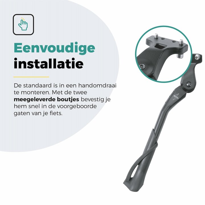 Voltano Enkele Fietsstandaard Verstelbaar - 24'' t/m 28'' - 40 MM Montage