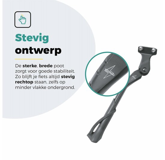 Voltano Enkele Fietsstandaard Verstelbaar - 24'' t/m 28'' - 40 MM Montage