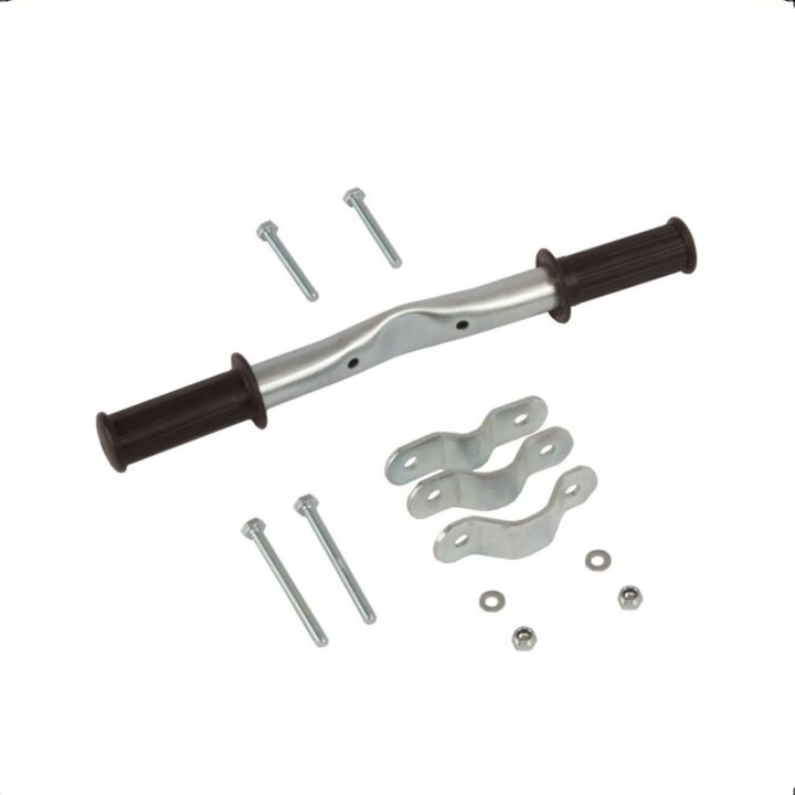 Steco Voetsteunen - Voor Framebuis - Zwart/Zilver