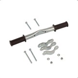 Steco Voetsteunen - Voor Framebuis - Zwart/Zilver