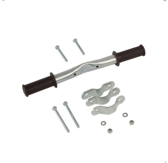 Steco Voetsteunen - Voor Framebuis - Zwart/Zilver