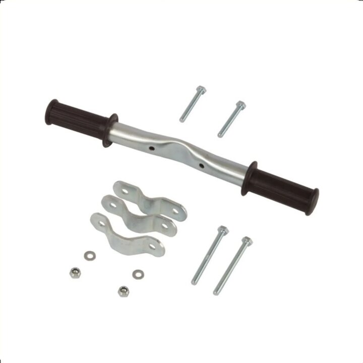 Steco Voetsteunen - Voor Framebuis - Zwart/Zilver