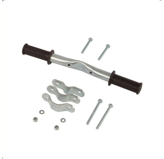 Steco Voetsteunen - Voor Framebuis - Zwart/Zilver