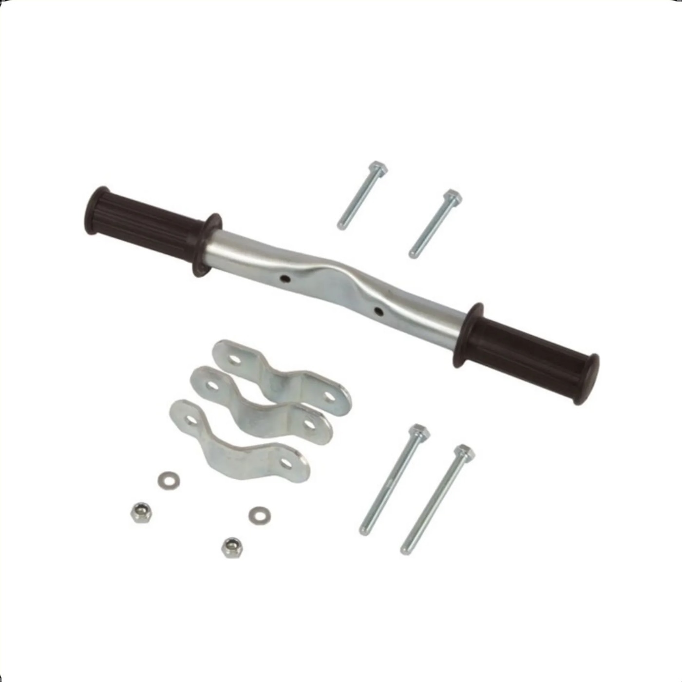 Steco Voetsteunen - Voor Framebuis - Zwart/Zilver