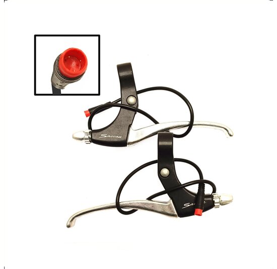 Saccon Remhendelset E-bike - Magnetische Onderbreking - Zwart / Zilver