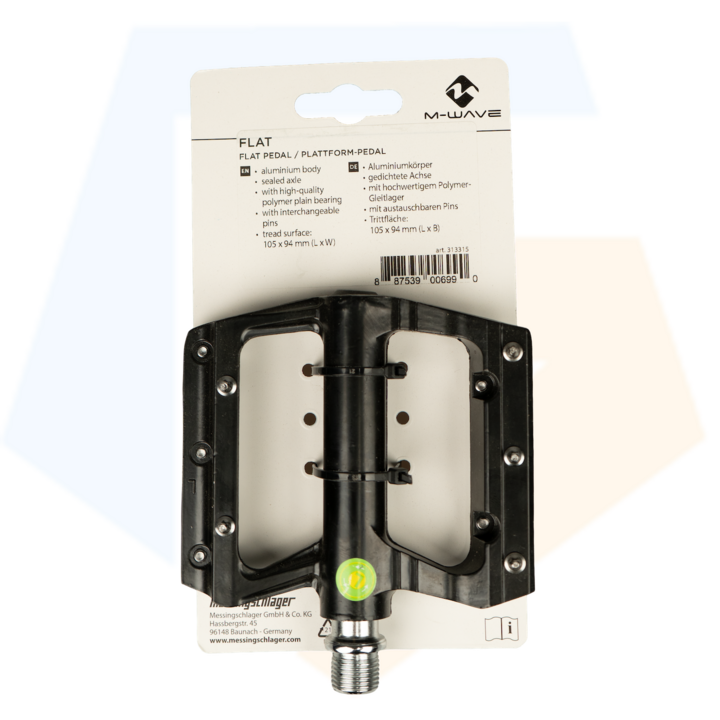 M-Wave FLAT Fatbike Pedalen - Extra Breed - Zwart - 9/16"