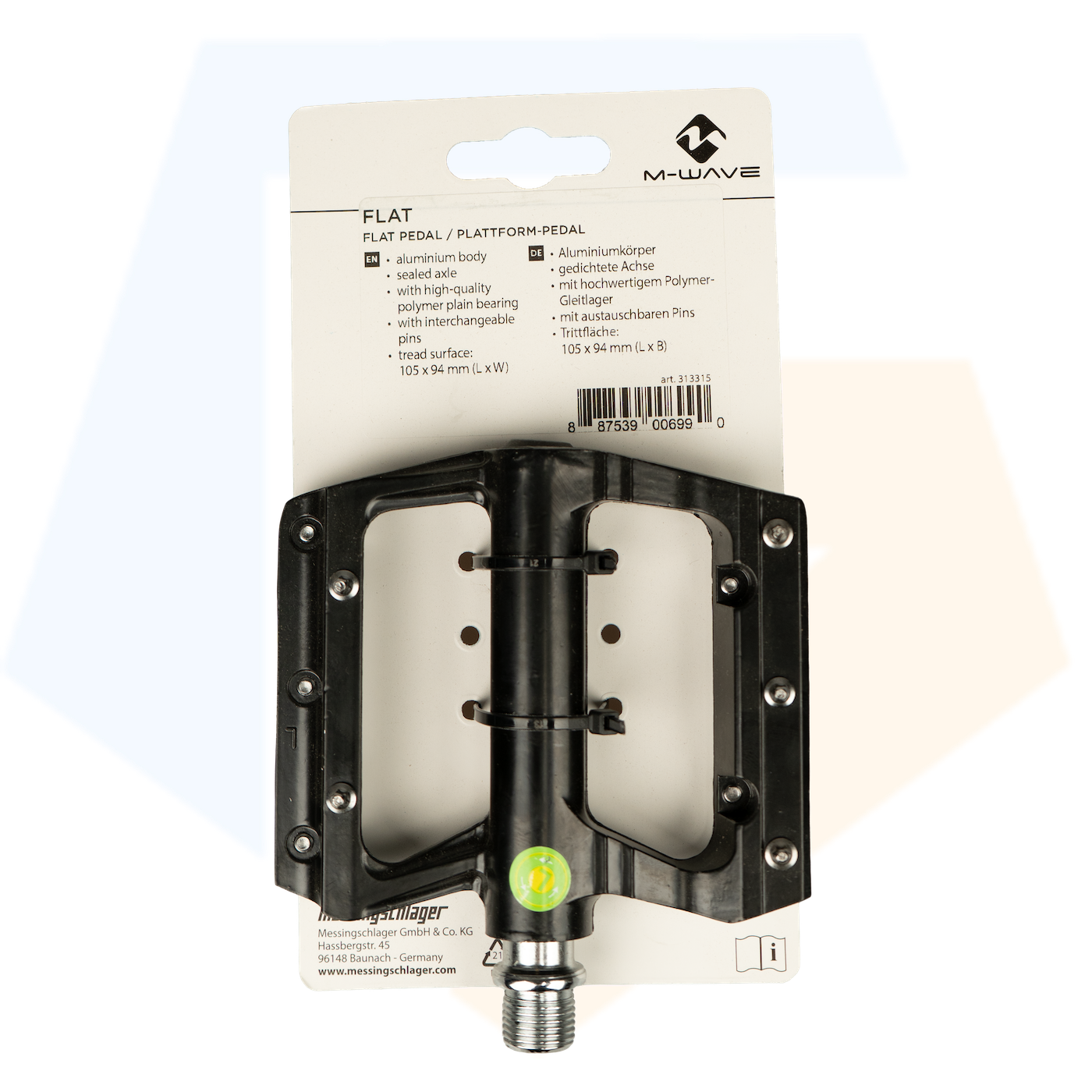 M-Wave FLAT Fatbike Pedalen - Extra Breed - Zwart - 9/16"