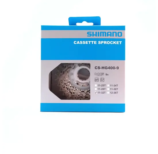 Shimano Cassette 9-speed - HG400-9 - 11-32 Tands - Zilver