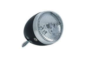 Dresco Classic LED Koplamp - Batterij - Zwart