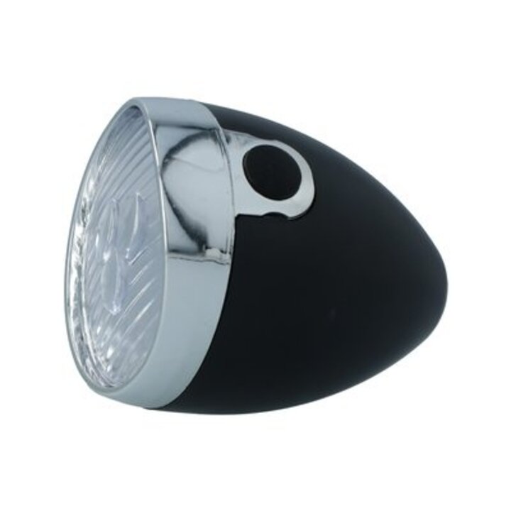 Dresco Classic LED Koplamp - Batterij - Zwart