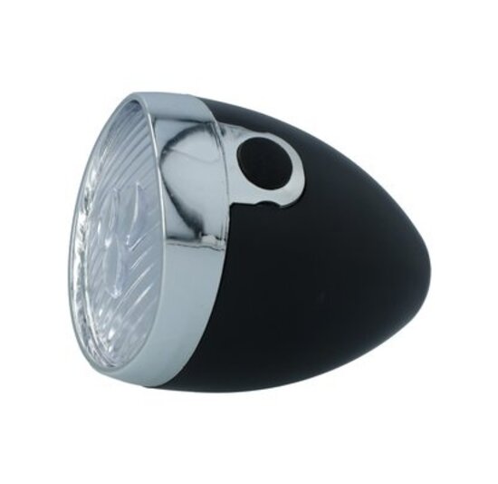 Dresco Classic LED Koplamp - Batterij - Zwart